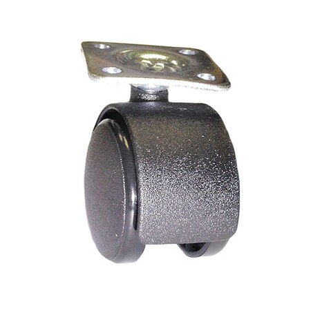 Furniture Caster 2 In. Wheel Height - Plate Mount Type - Black